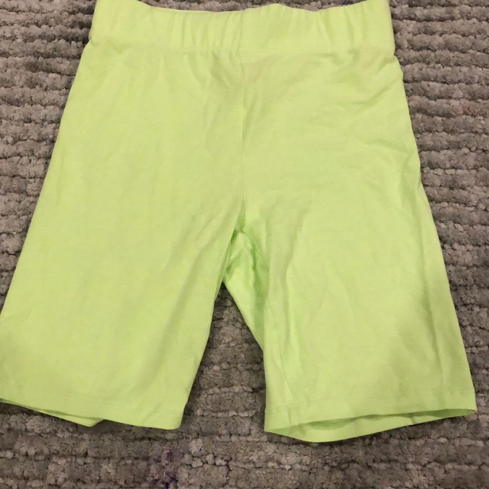 Neon Green Biker Shorts